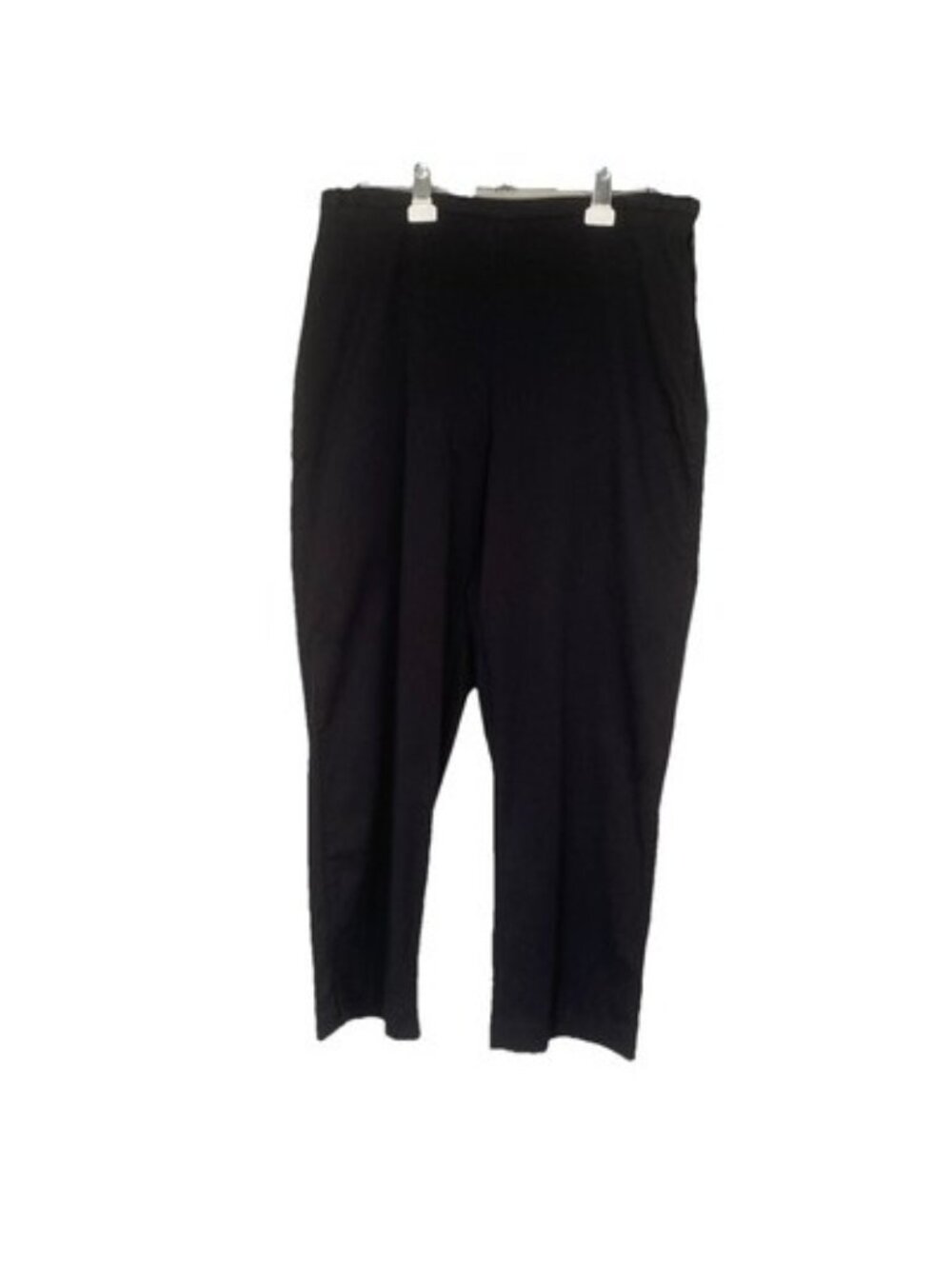 Chico’s Designs Side Zip Tapered Cropped  Pants Size 2 Large Cotton Spandex